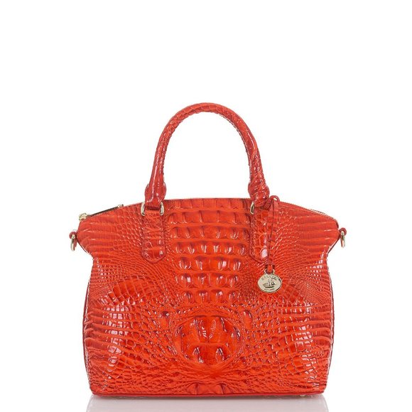 Brahmin Duxbury Satchel Amaryllis Orange NWT - Picture 2 of 7